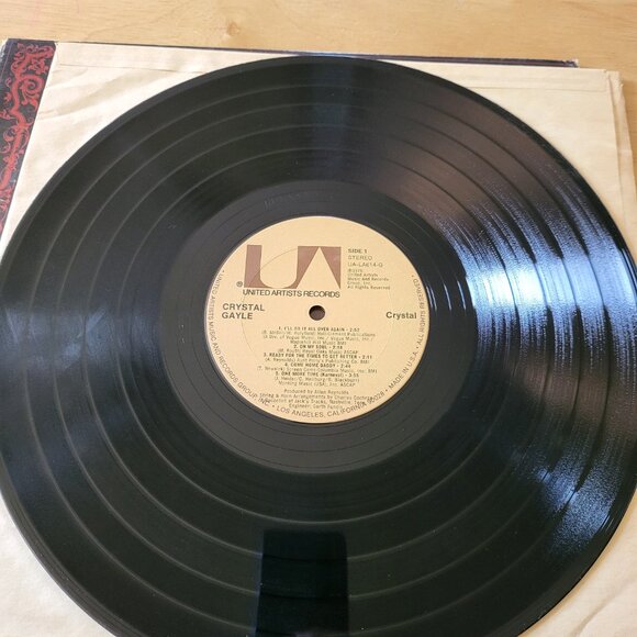 CRYSTAL GAYLE Crystal LP 1976 United Artists Records UA-LA614-G Country Pop LP6 - Picture 4 of 9
